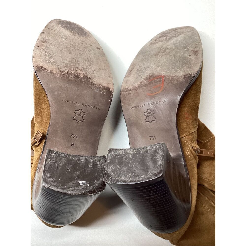 Loeffler Randall Blair Brown Leather‎ Heeled Ankle Boots Women’s Size 7.5 - Picture 10 of 10